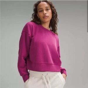lululemon athletica magenta softstreme Crew Neck Sweater shirt